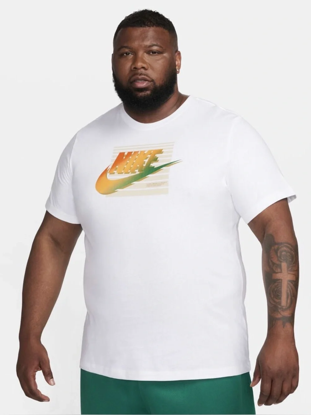 Nike Men's White Graphic Logo T-Shirt Size XXL